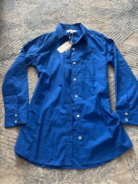 Women’s Royal Blue Button-Up Shirt